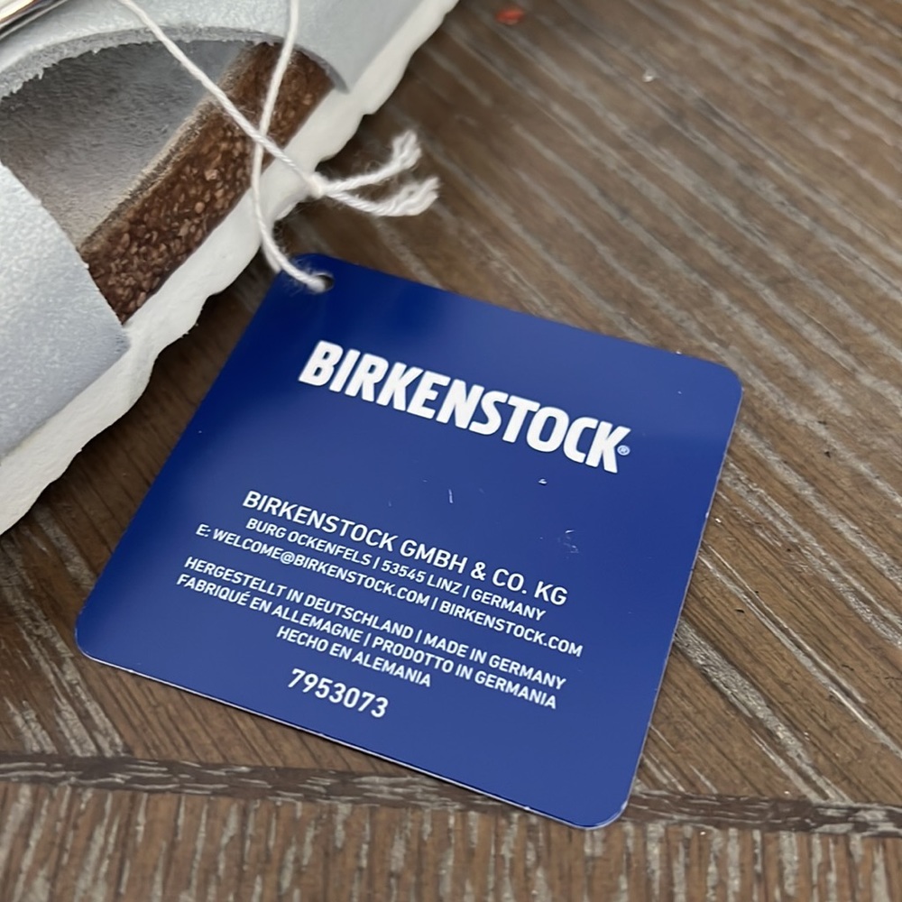 Birkenstock Siena Washed White Metallic Big Buckle Sandal - Picture 9 of 9